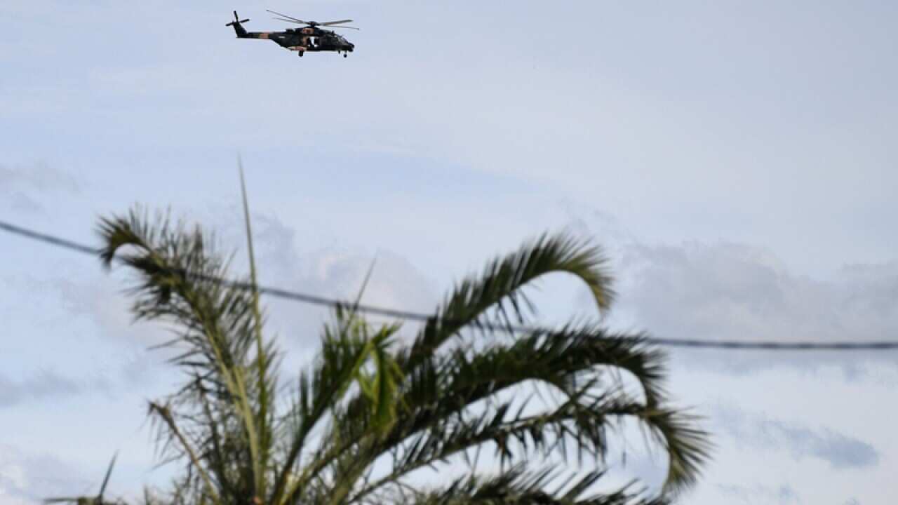 An army helicopter