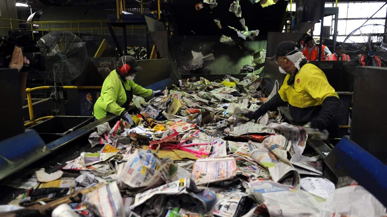 A recycling plant in Brisbane.