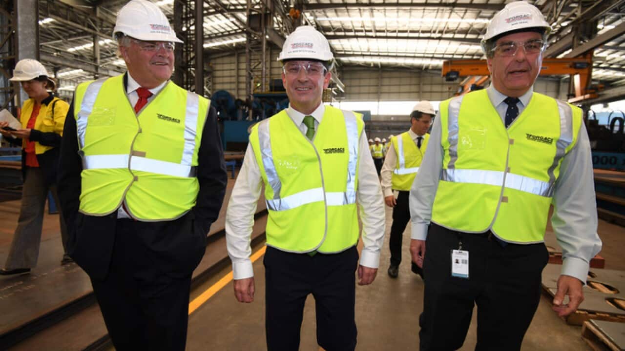 WA Labor leader Mark McGowan (centre)