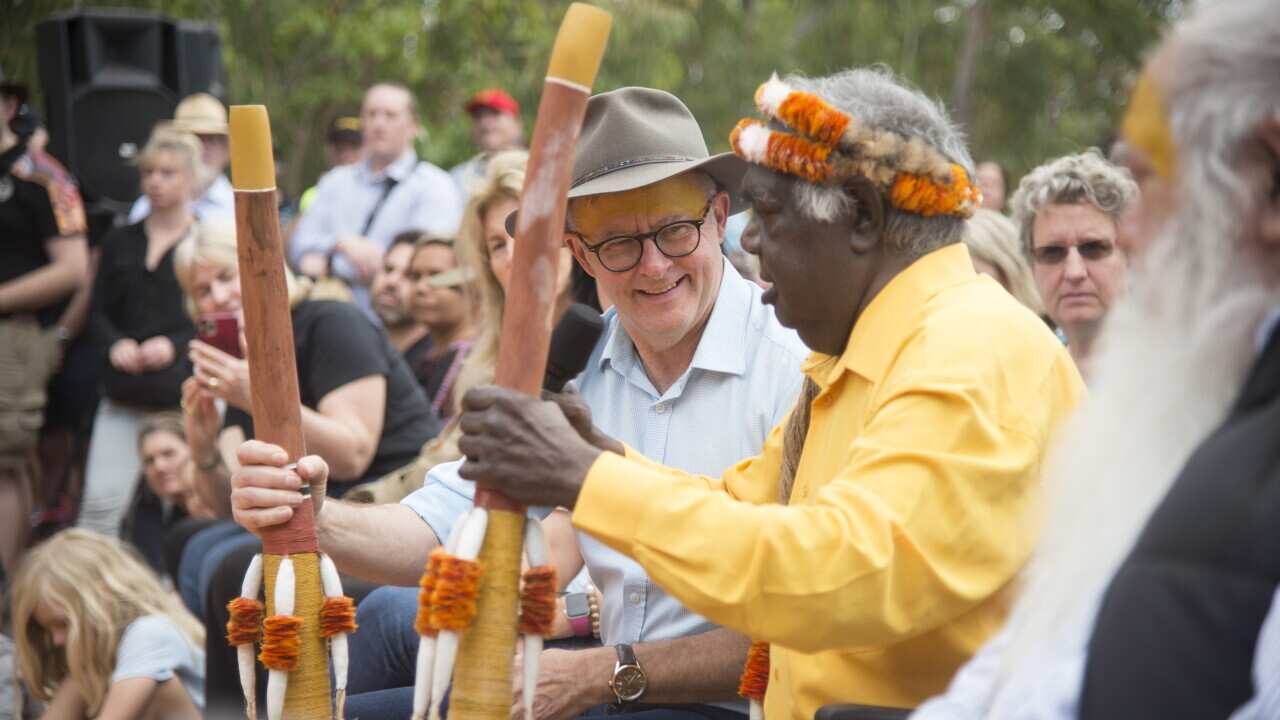 Albanese and Galarrwuy Yunupingu