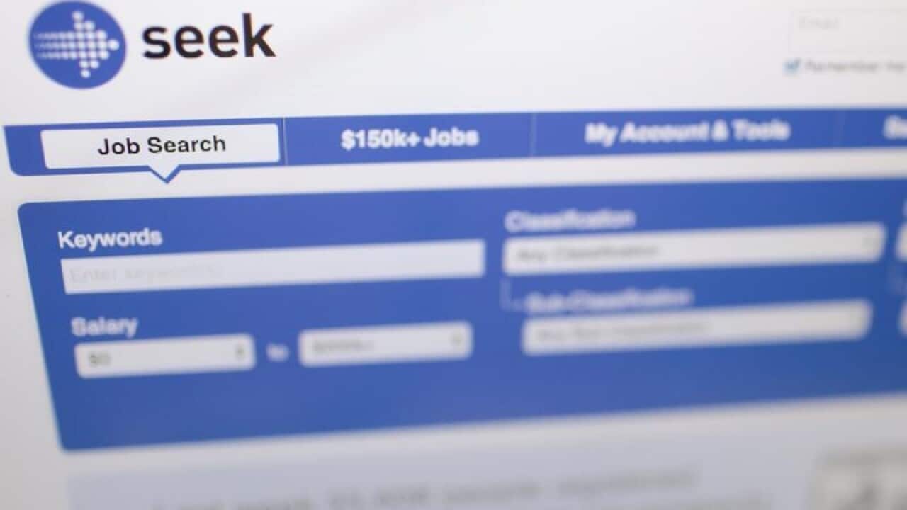 Online job search.