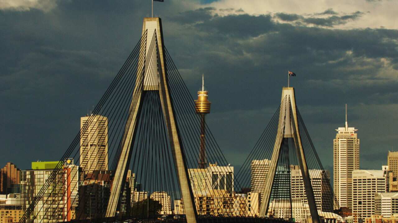 A general view of Sydney's Anzac Bridge