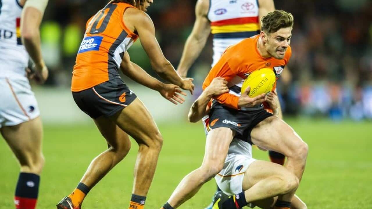 Stephen Coniglio of the Giants during Round 21 AFL.