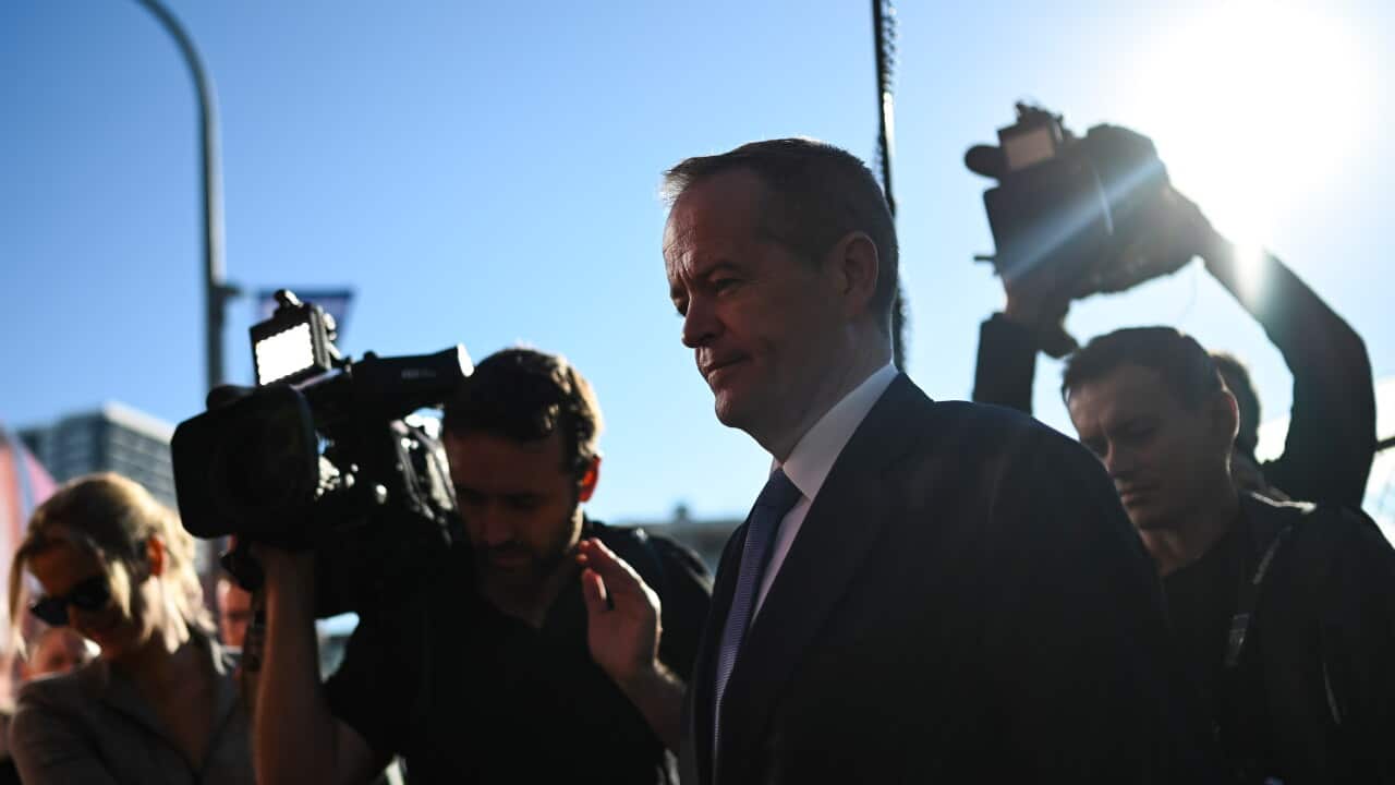 Former Labor leader Bill Shorten in the western Sydney seat of Reid