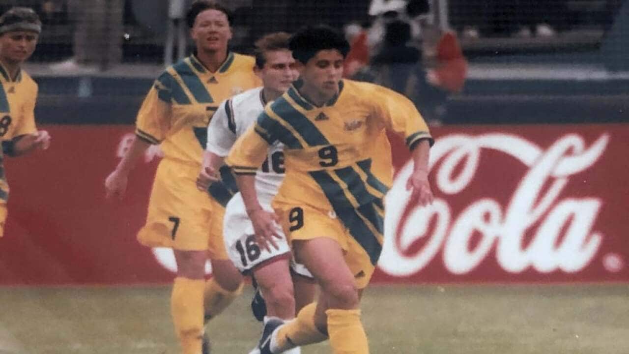 Angela Iannotta, World Cup 1995. Matildas vs USA.
