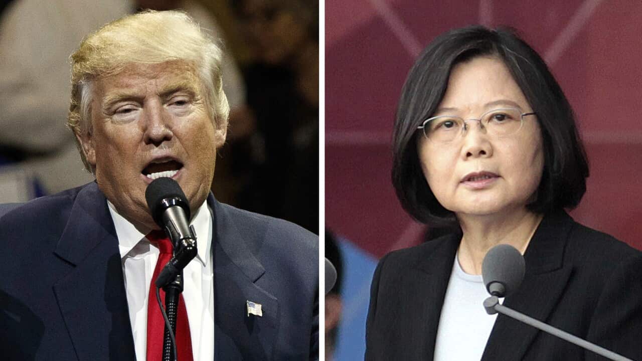 US president Donald Trump and Taiwan's President Tsai Ing-wen,(AP Photo/Evan Vucci, Chiang Ying-ying, File)