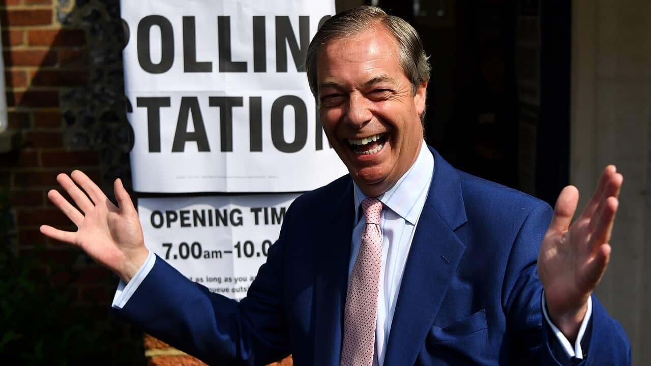 Brexit Party leader Nigel Farage on the weekend.