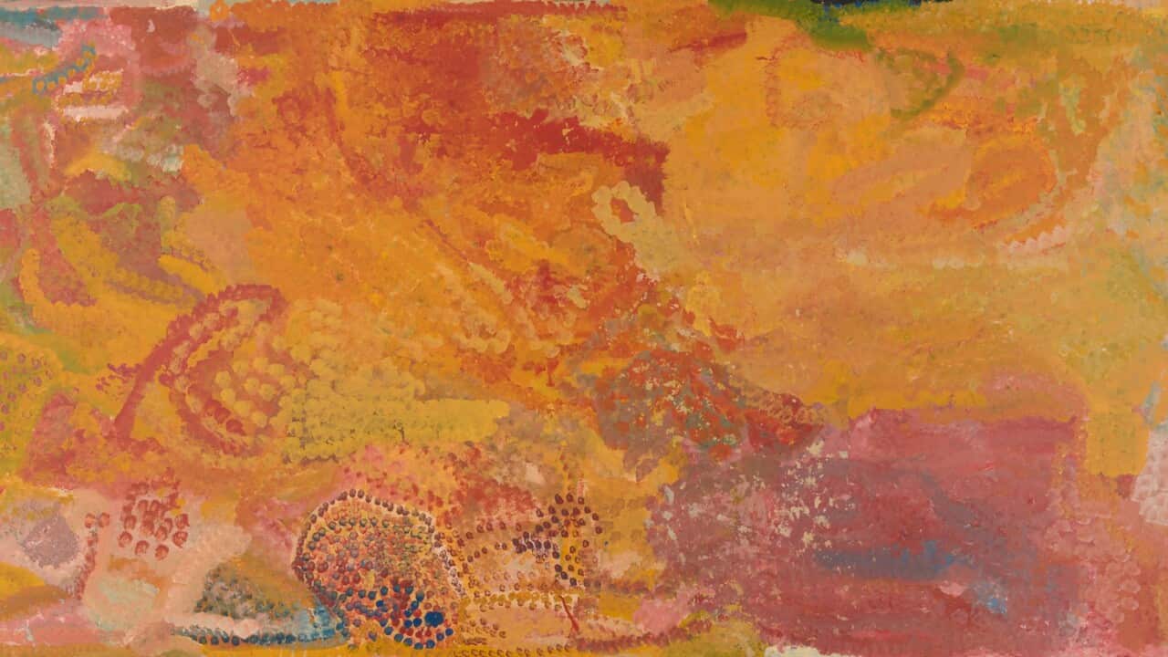 'My Country, 1993' by artist Emily Kngwarreye.