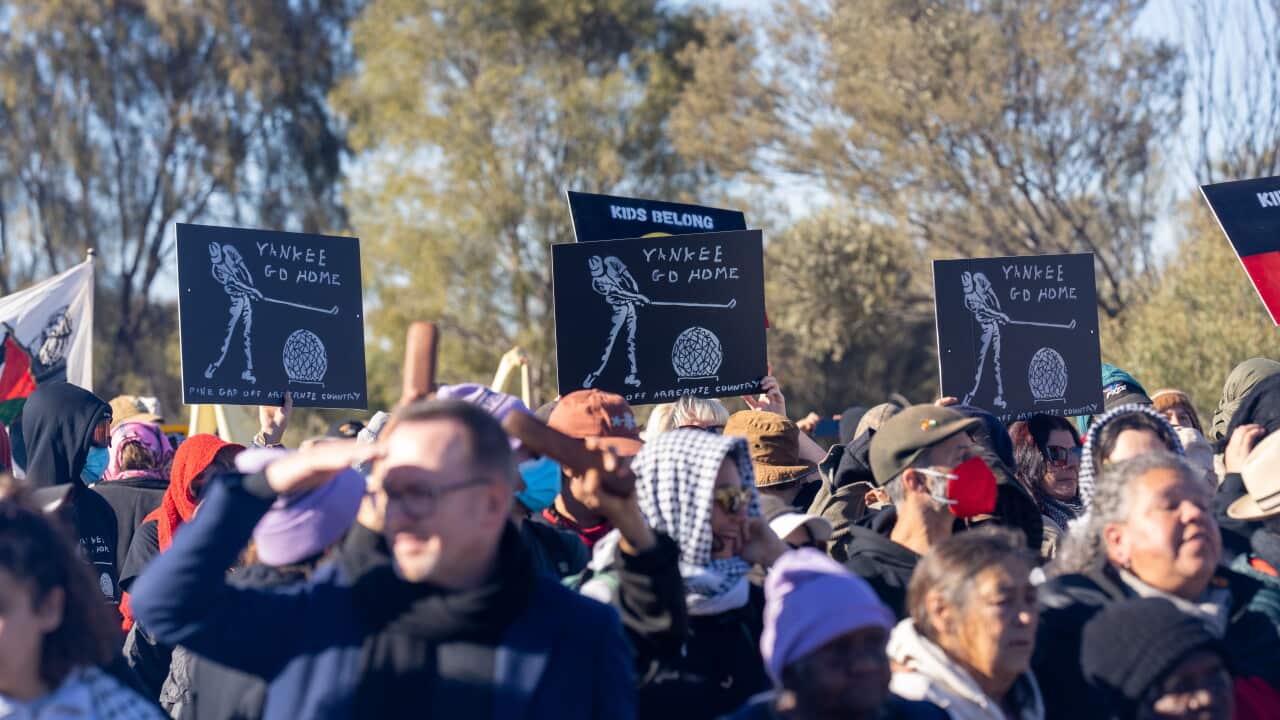 CLOSE PINE GAP PROTEST ALICE SPRINGS