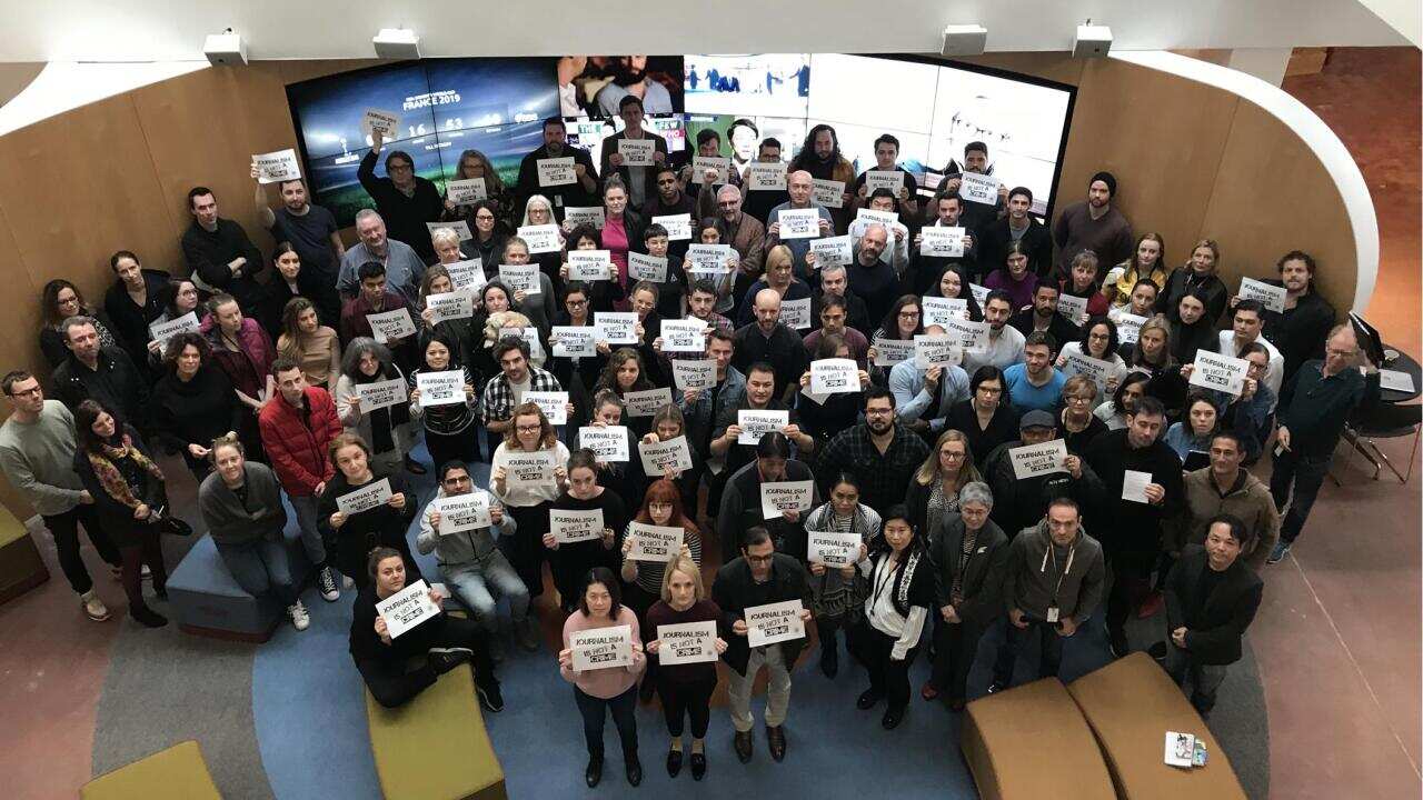 SBS employees involved in the day of action