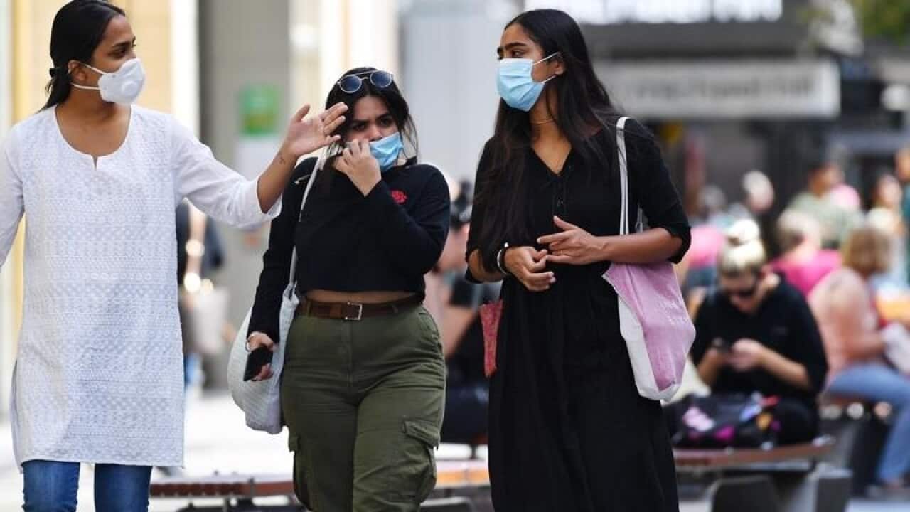 Shoppers in Adelaide's Rundle Mall.