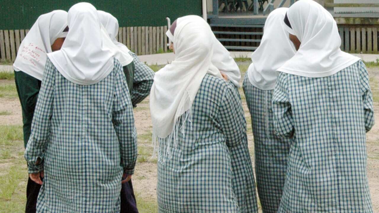 Students at an Islamic college