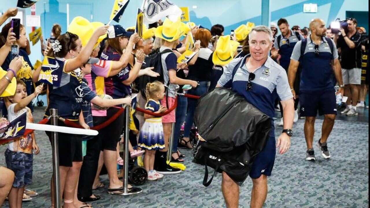 Cowboys supporters farewell the Cowboys and Coach Paul Green.