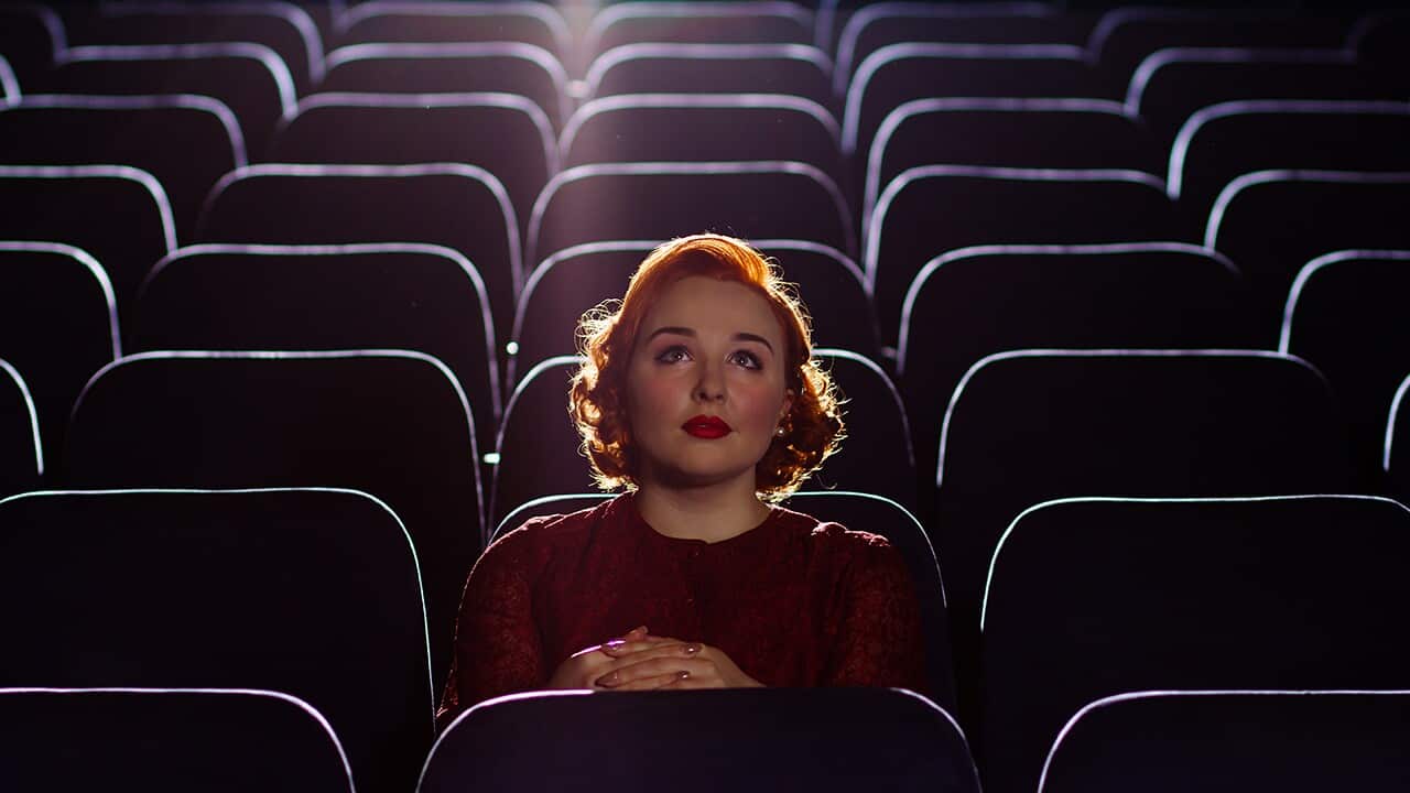 Woman in cinema