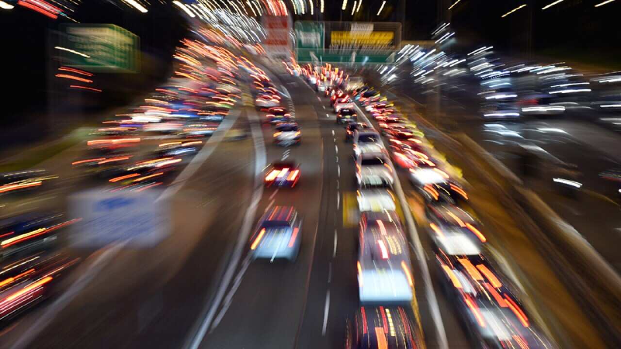 Traffic on the Warringah Freeway
