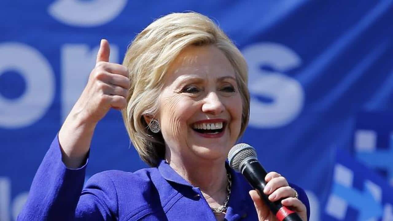 Democratic presidential candidate and former Secretary of State Hillary Clinton.