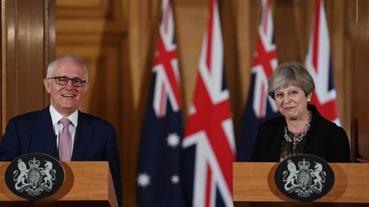 Malcolm Turnbull and Theresa May.