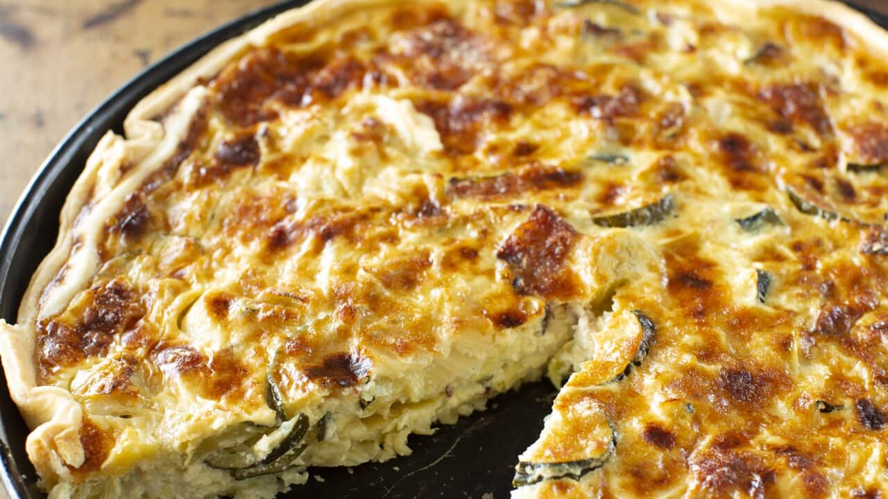 fresh baked quiche
