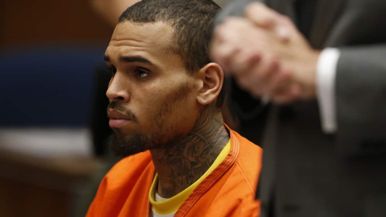 US R&B star Chris Brown