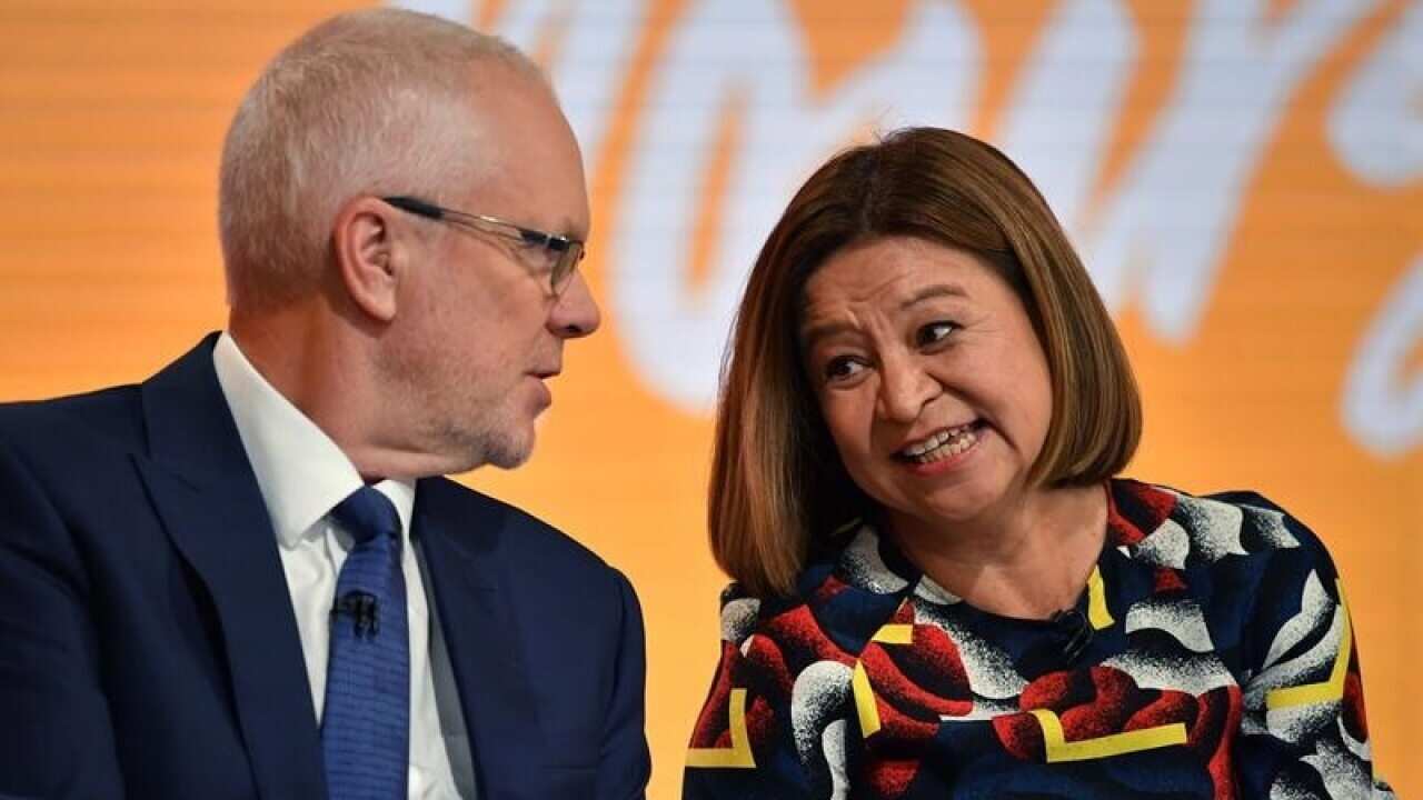 Former ABC Chairman Justin Milne and former MD Michelle Guthrie.