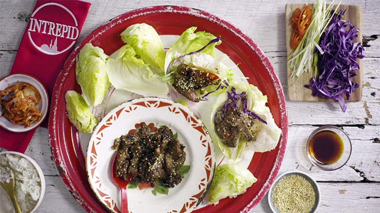 South Korean Bulgogi Lettuce Wraps