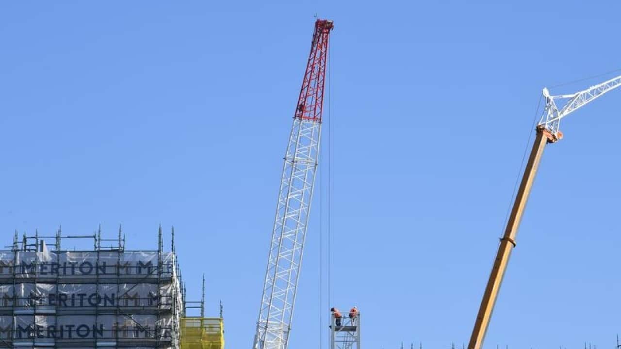 New apartment's are seen under construction in Sydney