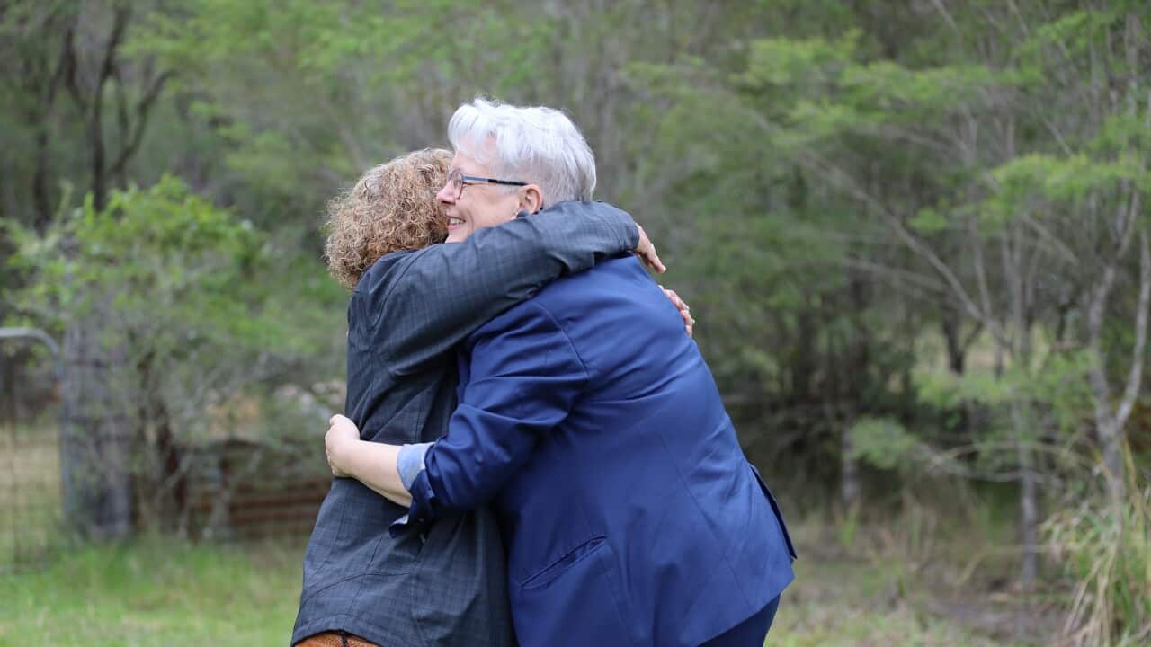 Penny Sharpe and Aunty Lyn Brown celebrate the decision (Supplied).jpg