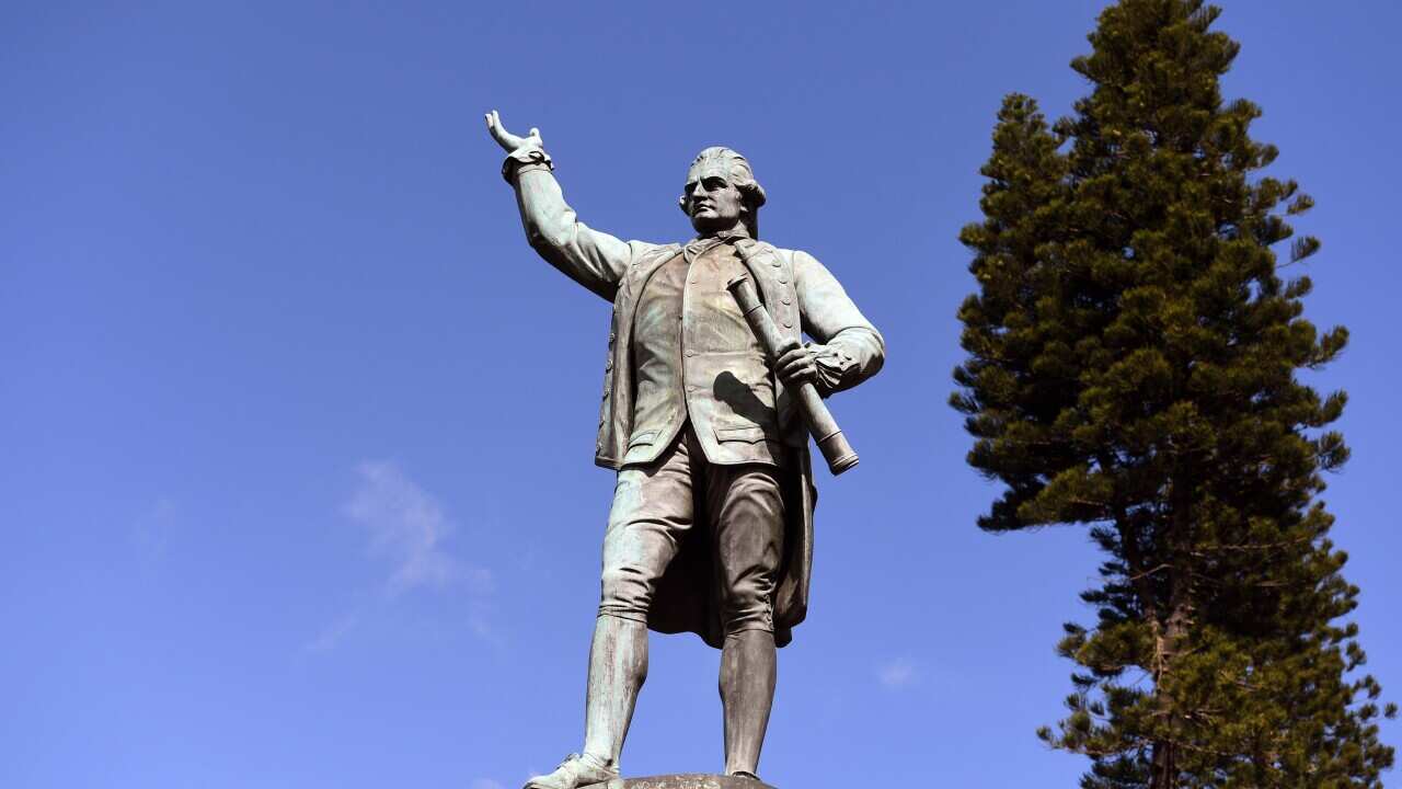 (File Image) A statue of Captain James Cook has been vandalised in Sydney's Hyde Park.