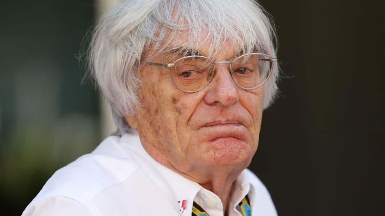 Bernie Ecclestone trackside.