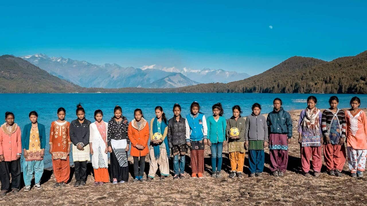 Team Rara infront of the Nepal's Rara Lake.