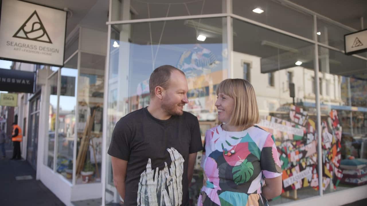 Jamie and Kimberley McCabe, founders of Seagrass Designs.