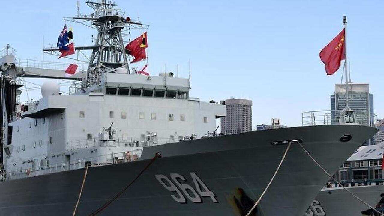 A trio of Chinese naval ships is readying to sail out of Sydney, leaving behind a political storm.
