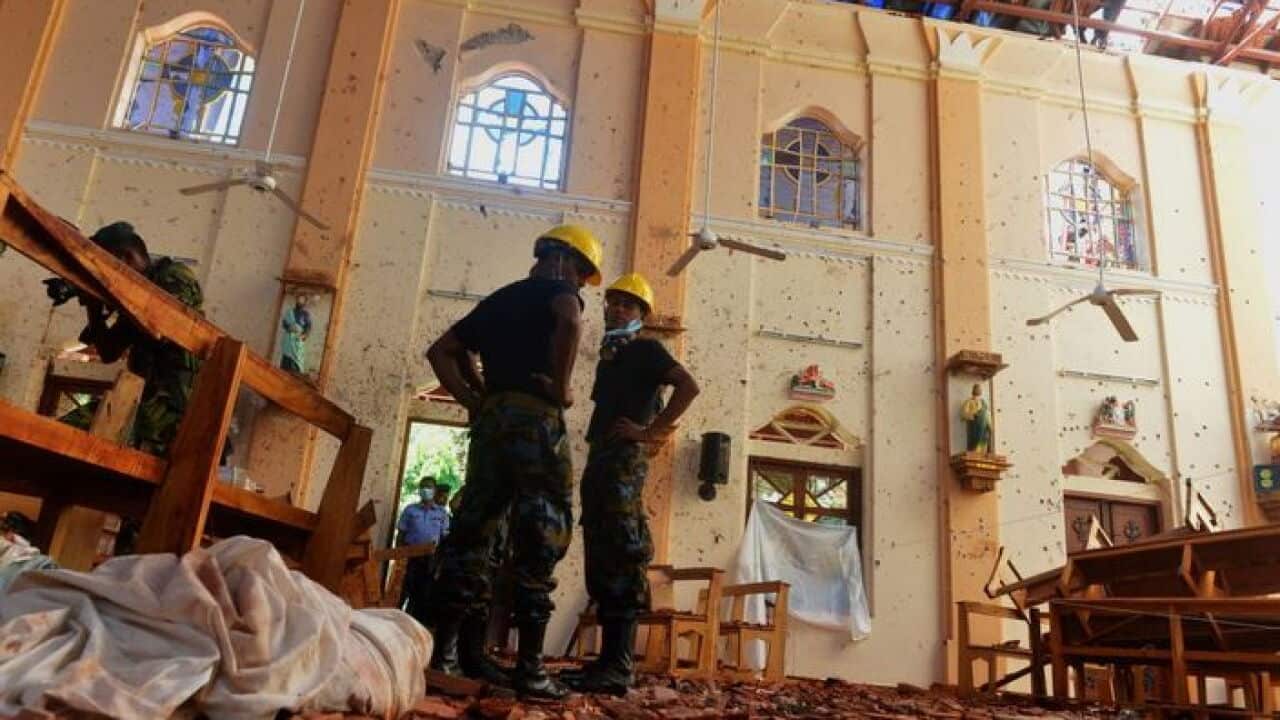 Terrorism 3.0 St. Sebastian's Church after the bombings in Negombo, Sri Lanka.