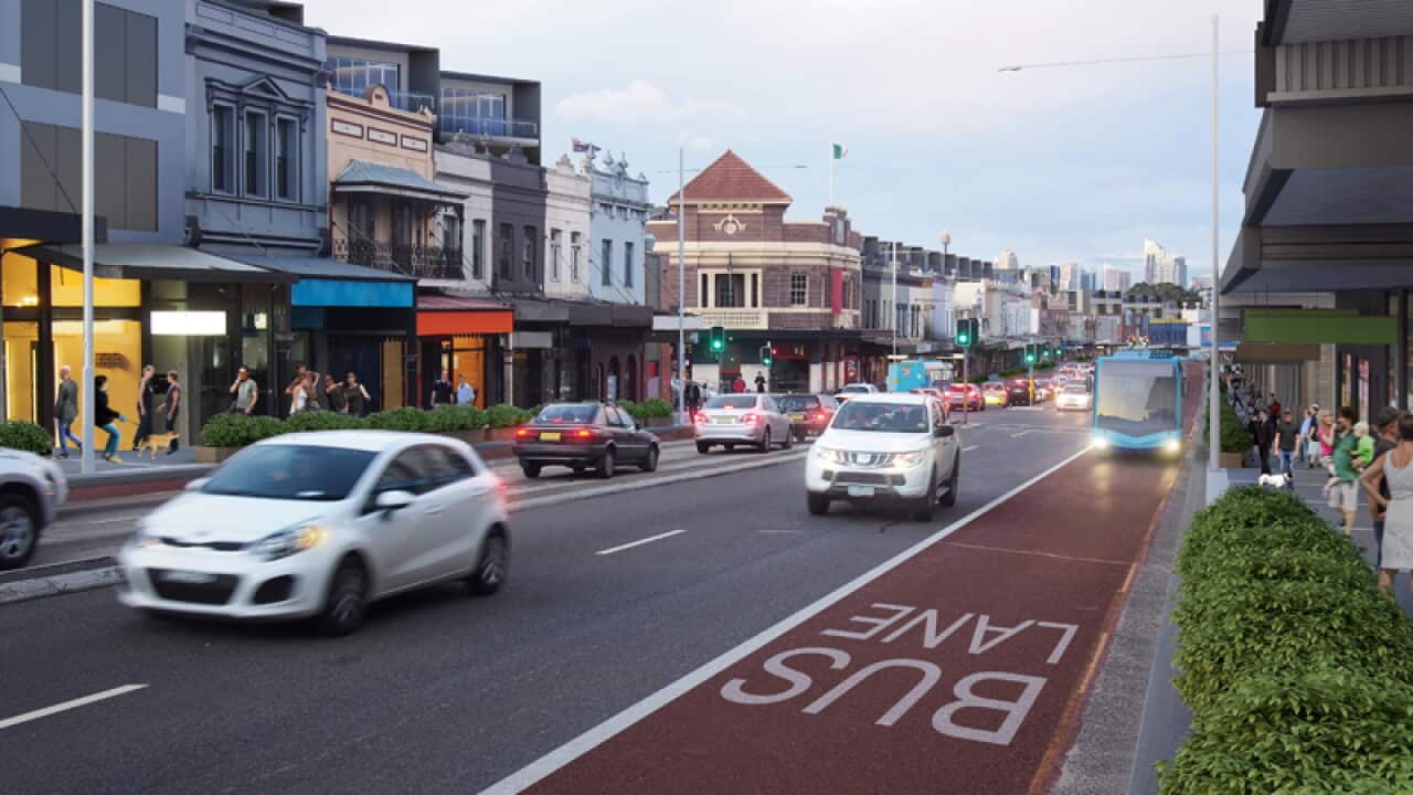 Image projections of the Parramatta Road development plan