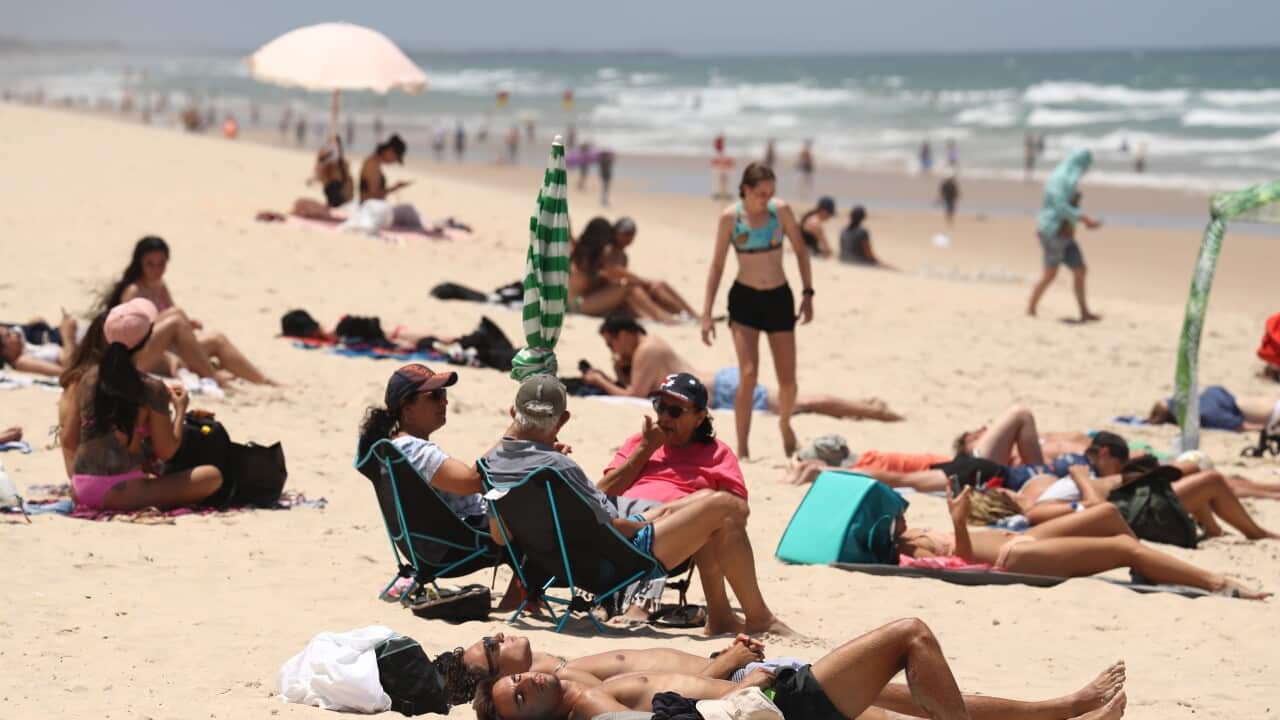 Scenes at Surfers Paradise beach on the Gold Coast, Thursday, 8 December 2022.