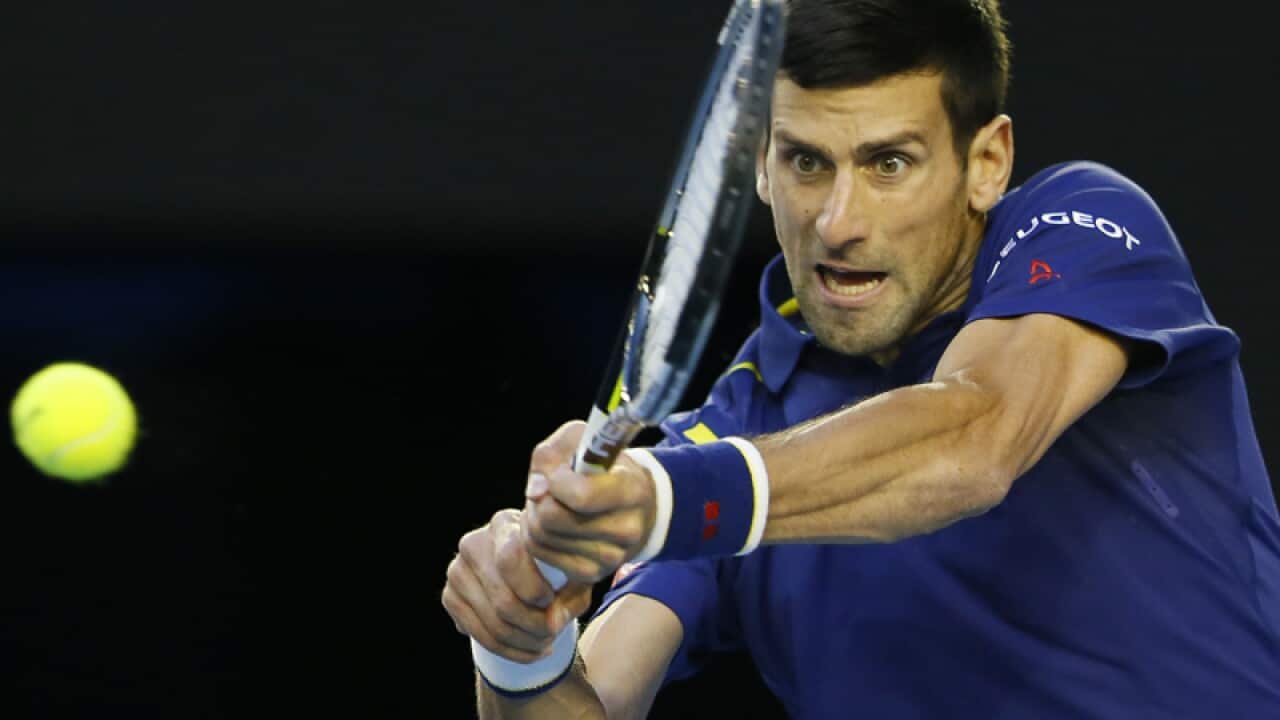 Novak Djokovic of Serbia