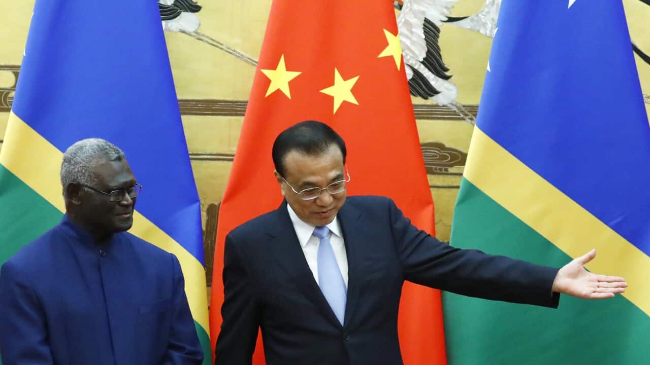 Solomon Islands Prime Minister and Chinese Premier
