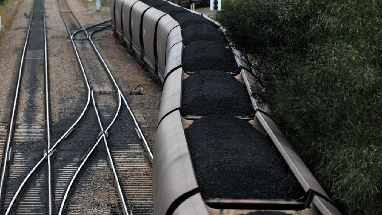 A coal train from Port Waratah