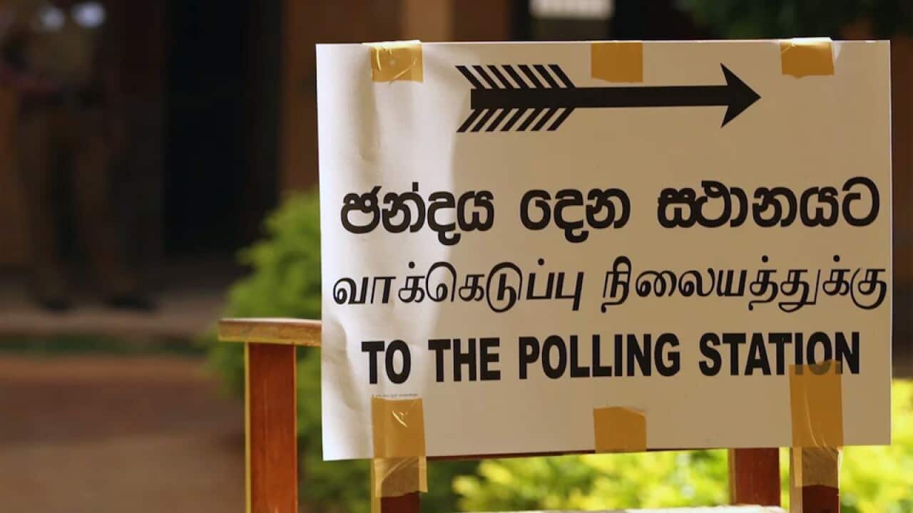 Sign for Polling Stations in Sri Lanka