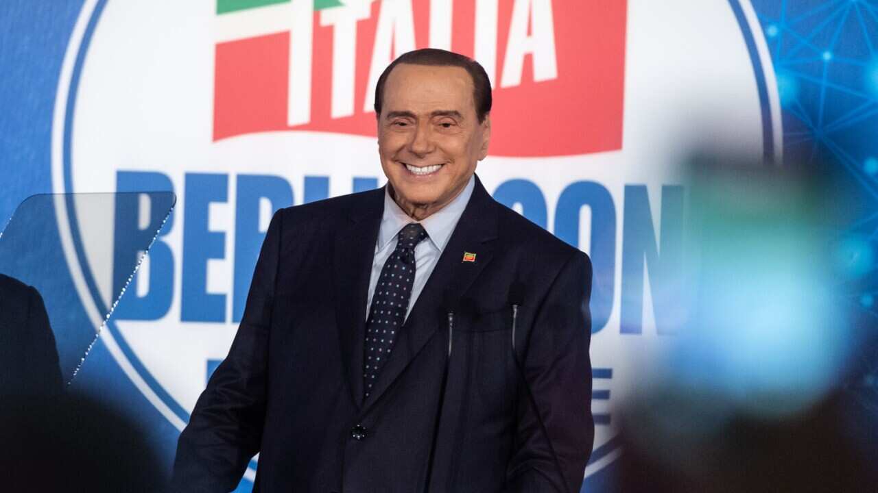 MAY 21: Silvio Berlusconi during the Forza Italia party convention on May 21, 2022 in Naples, Italy.