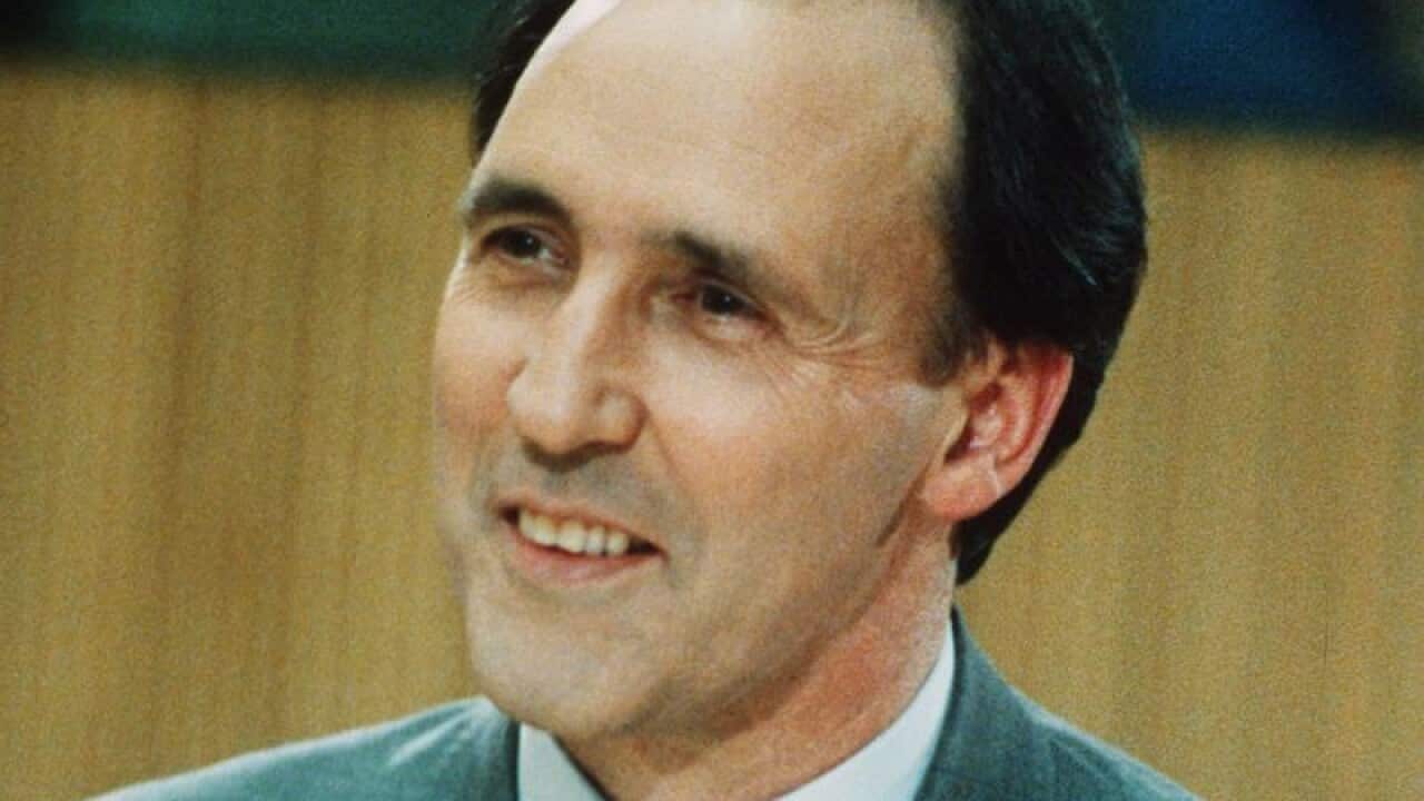 Paul Keating during a press conference in 1991