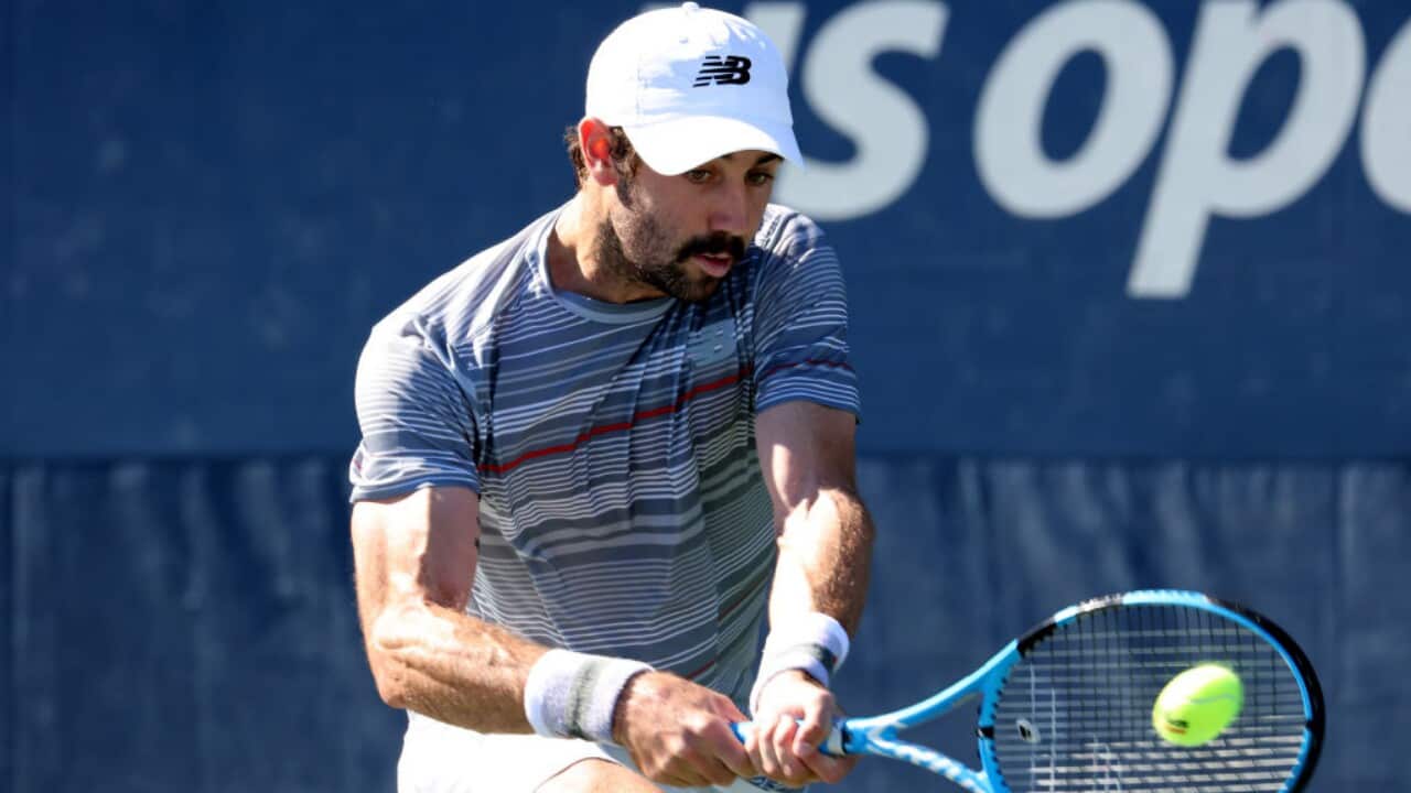 Jordan Thompson in action at the US Open
