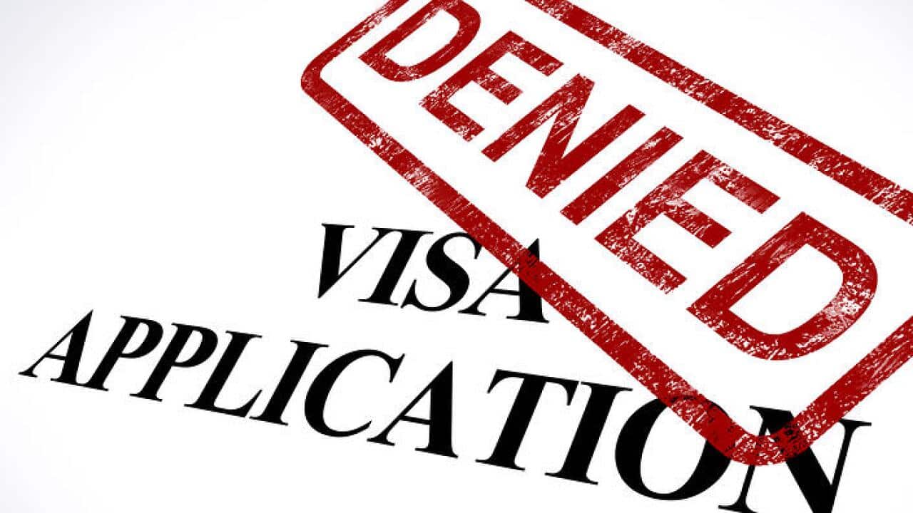 Visa Application Denied Stamp Shows Entry Admission Refused