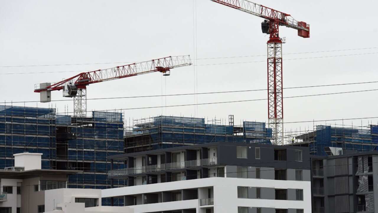 A new apartment complex under construction in Sydney