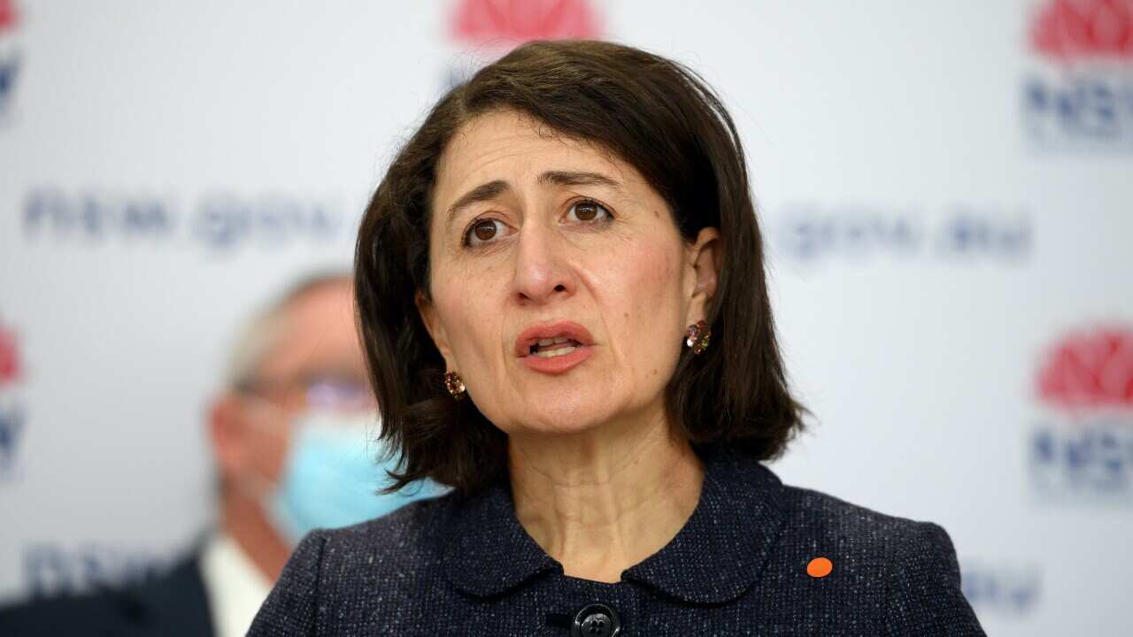 NSW Premier Gladys Berejiklian addresses the media during a press conference in Sydney on Tuesday, 10 August, 2021.