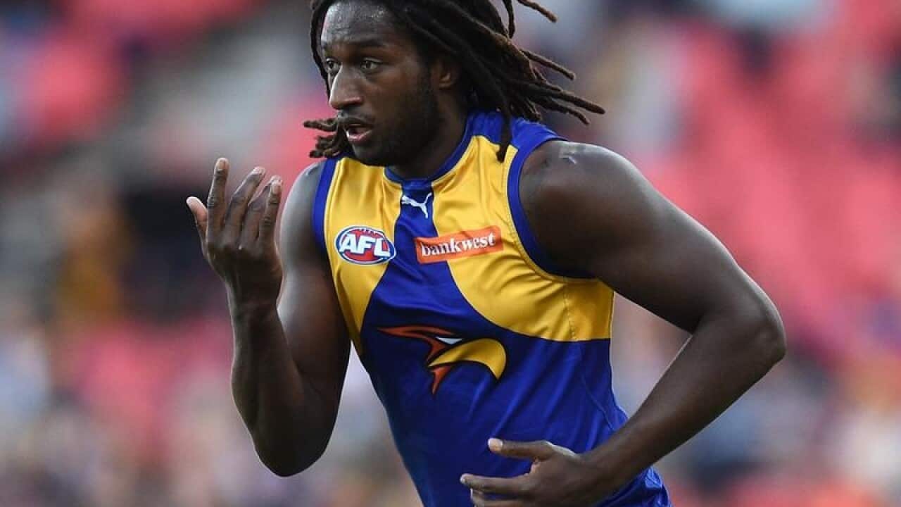 A file image of West Coast Eagles ruckman Nic Naitanui