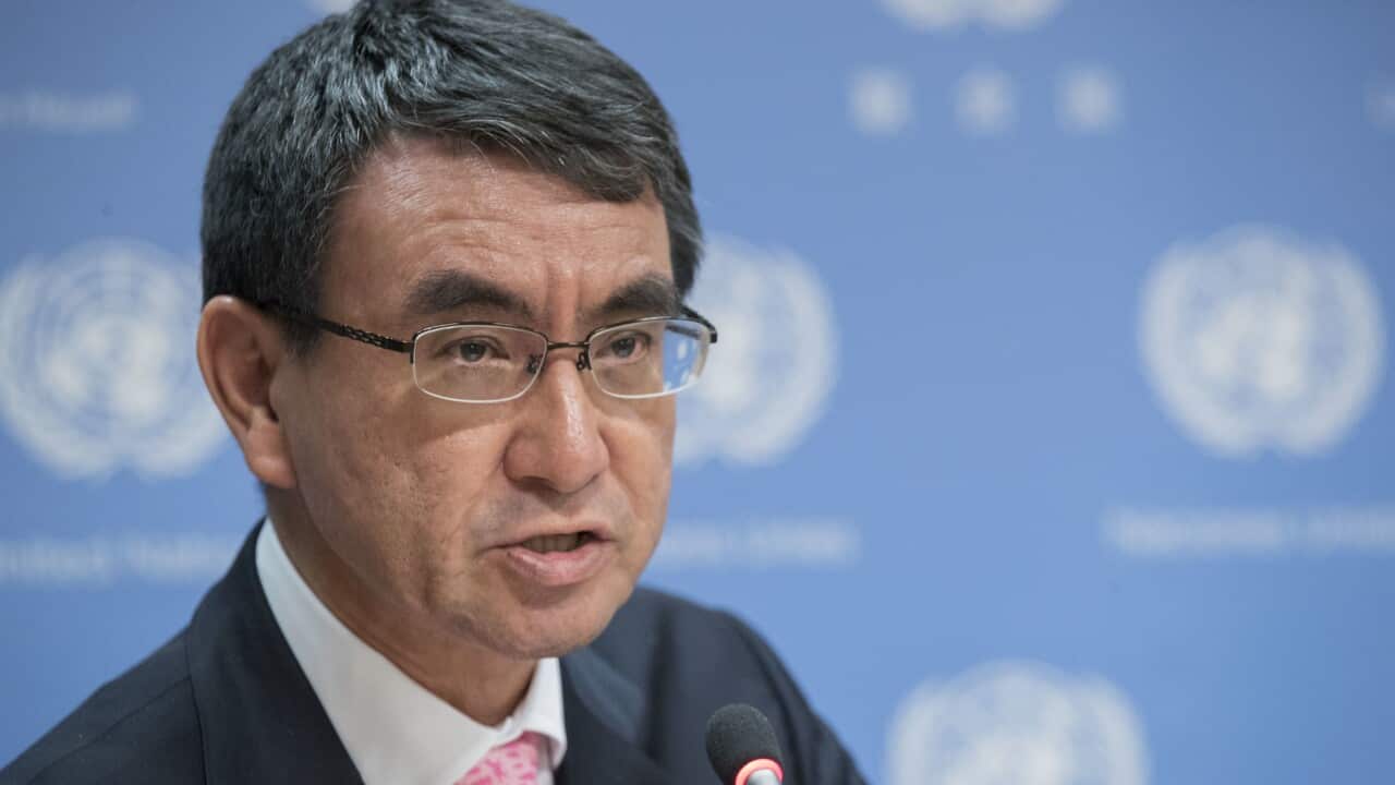 Japanese Foreign Minister Taro Kono.