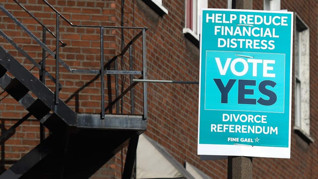 A Divorce Referendum poster in Dublin.
