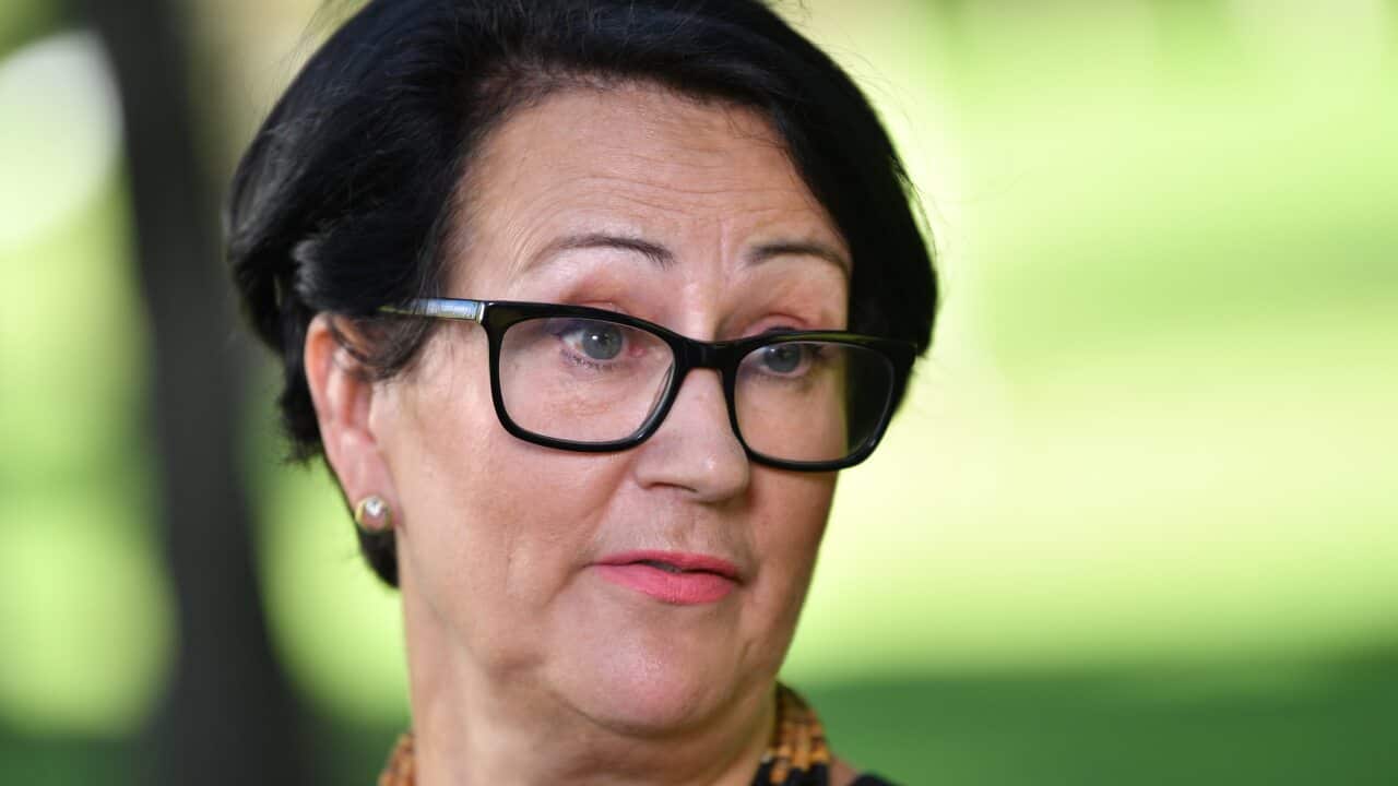 SA Liberal MP Vickie Chapman addresses the media at Veale Gardens in Adelaide, Friday, March 9, 2018.