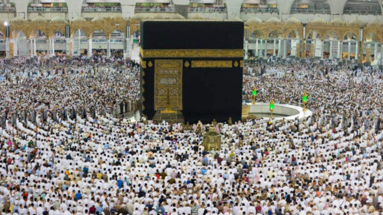 Hajj Pilgrimage, Muslim people all over the world pray around Kaaba in Mecca - Getty Images.